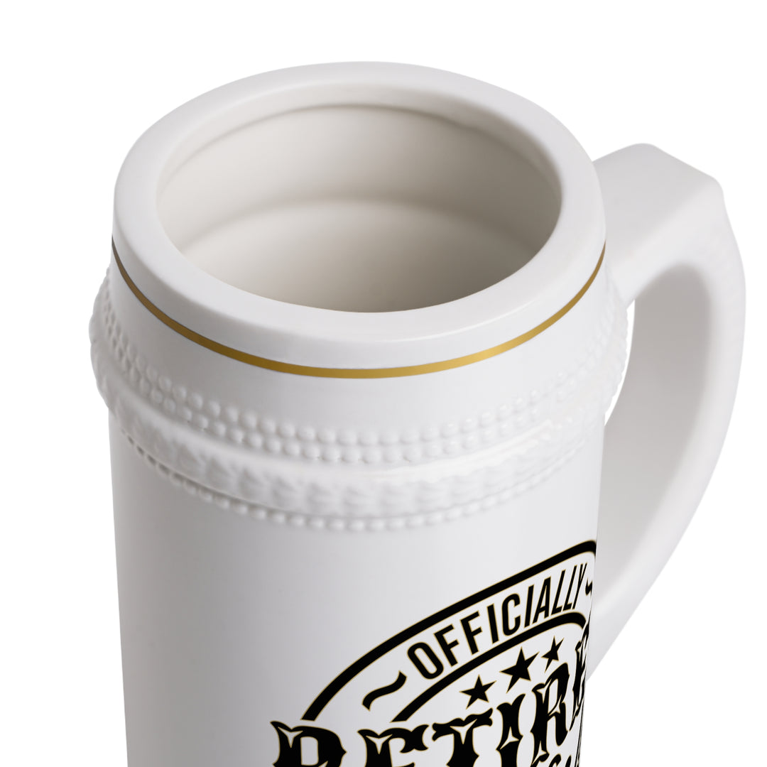 Officially Retired 2026 Beer Stein Mug | Retirement Celebration, Funny Retirement Saying