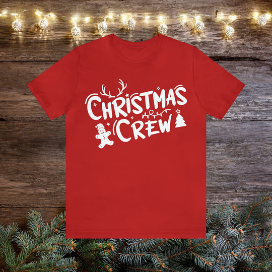 Customized Christmas Crew T-Shirt - Personalized Family Shirt with Name and Year