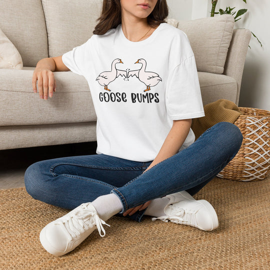 Goose Bumps Tee Shirt | Silly Goose Fist Bump Graphic T-Shirt