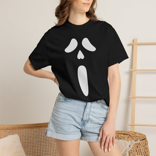 Scream Mask Face T-Shirt | Creepy Ghost Funny Spooky Halloween Season Shirt