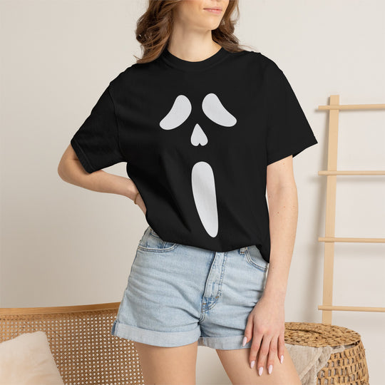 Scream Mask Face T-Shirt | Creepy Ghost Funny Spooky Halloween Season Shirt
