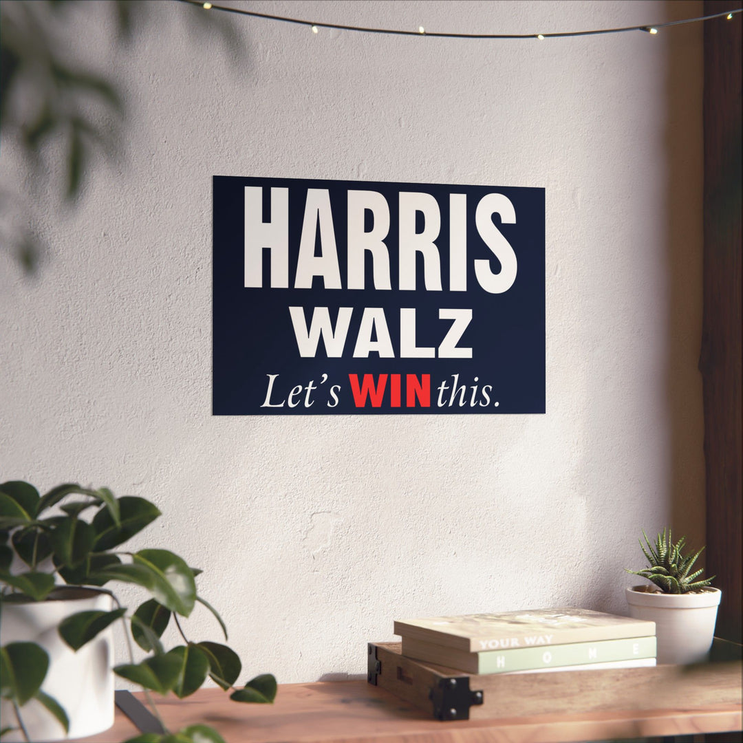 Harris Walz 2024 Campaign Poster - Matte Horizontal Election Print