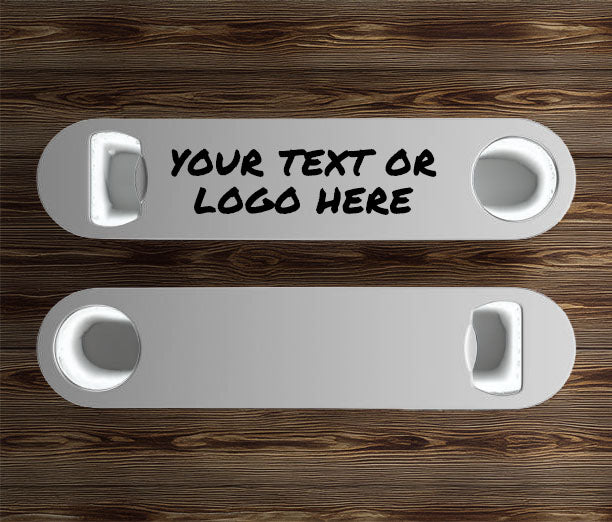 Custom Text Bar Bottle Opener | Personalized Metal Bottle Opener Text or Logo