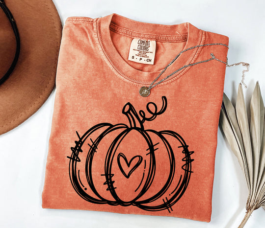 Fall Shirts for Women | Halloween Pumpkin Graphic Tee | Cute Autumn Thanksgiving T-Shirt