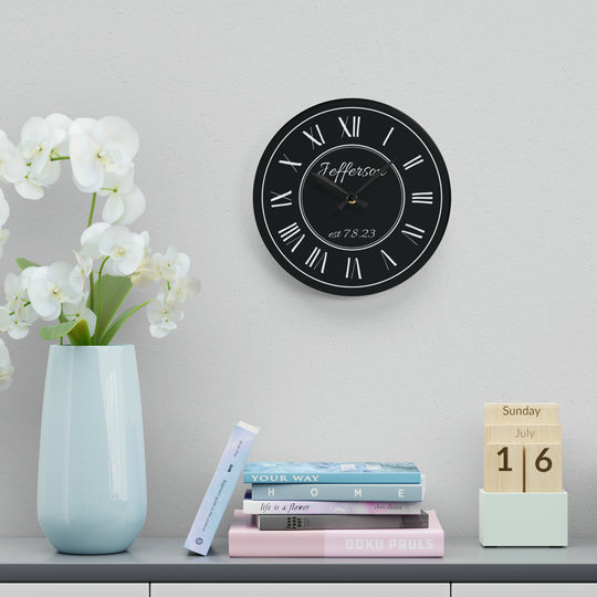 Personalized Wall Clock - Black