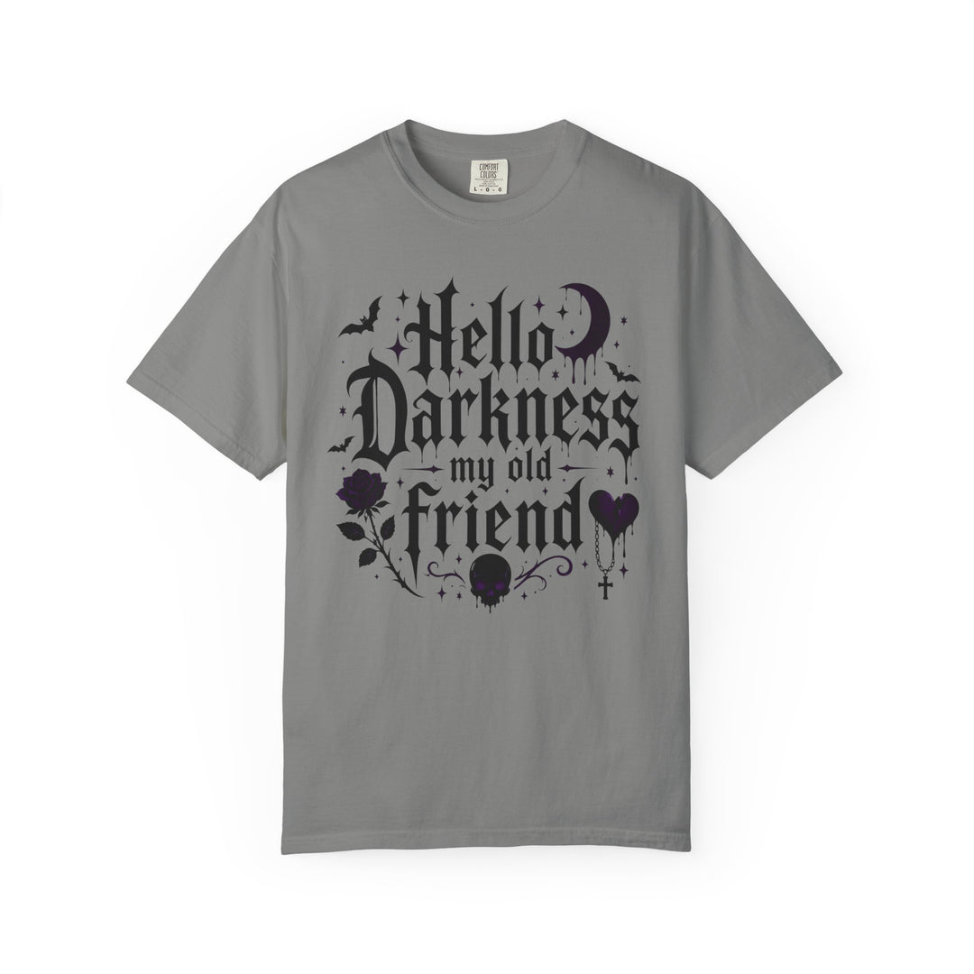 Hello Darkness My Old Friend Fall BOHO Halloween T-Shirt | Unisex Comfort Colors® Tee
