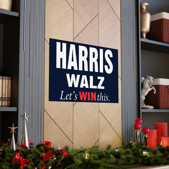 Harris Walz 2024 Campaign Poster - Matte Horizontal Election Print