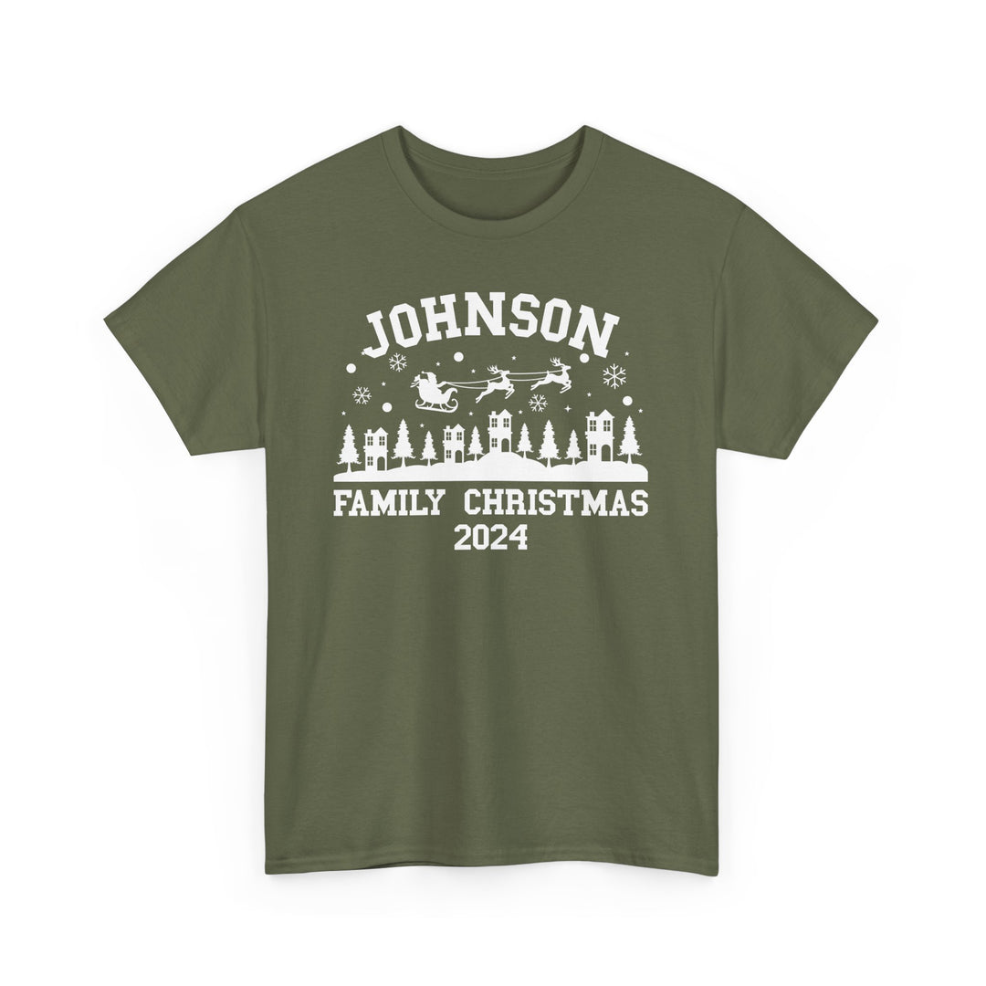 Personalized Christmas 2024 T-Shirt with Family Name