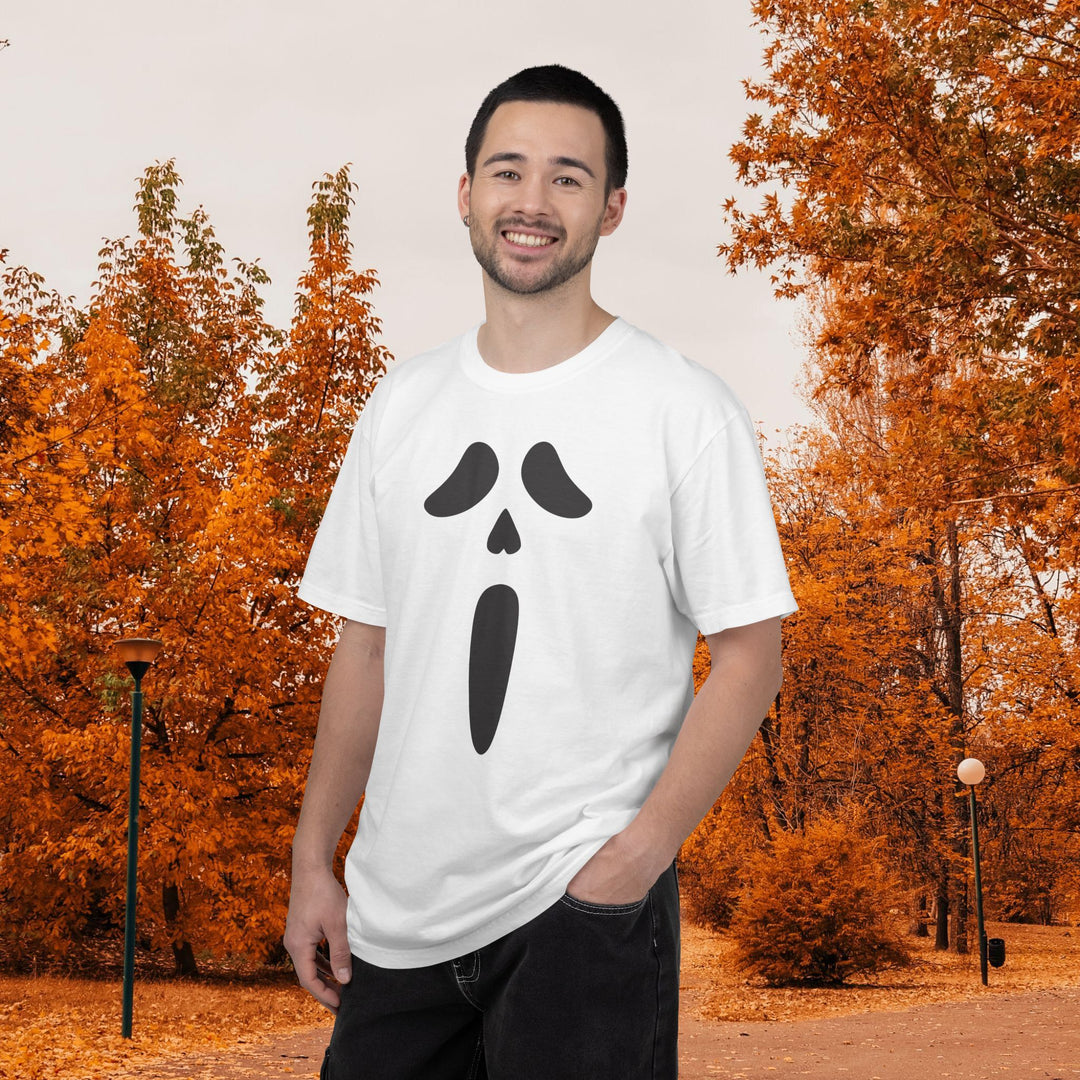 Scream Mask Face T-Shirt | Creepy Ghost Funny Spooky Halloween Season Shirt
