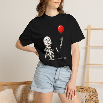 Funny Fall Skeleton and Balloon T-Shirt | Unisex Comfort Colors® Tee