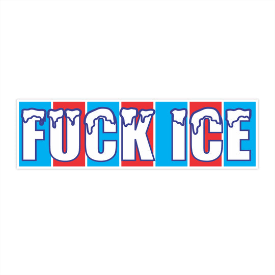 Anti-ICE Protest Bumper Sticker, Political Activism Car Decal