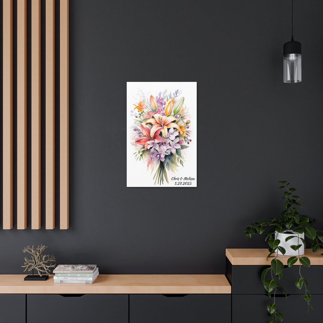 Custom Floral Bouquet Wall Art