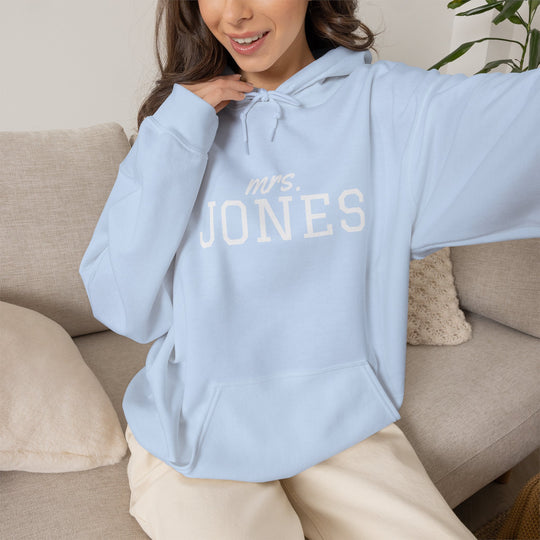 Wedding Hoodie | Personalized Name Script &amp; Text for Bride and Bridesmaids