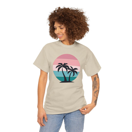 Hawaiian Palm Trees Beach Graphic Tee