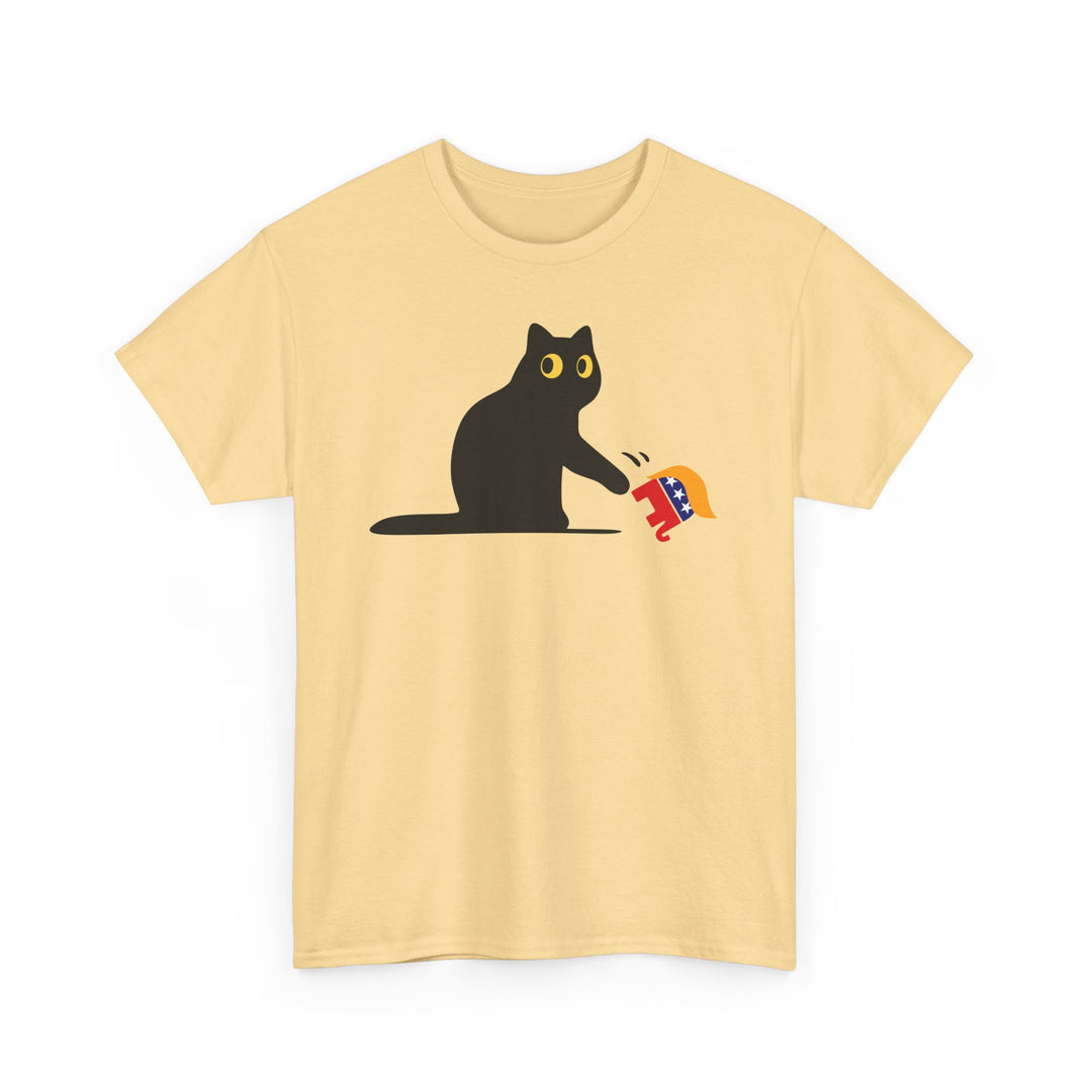 Kamala Harris 2024 Victory T-Shirt - Black Cat vs. GOP Elephant