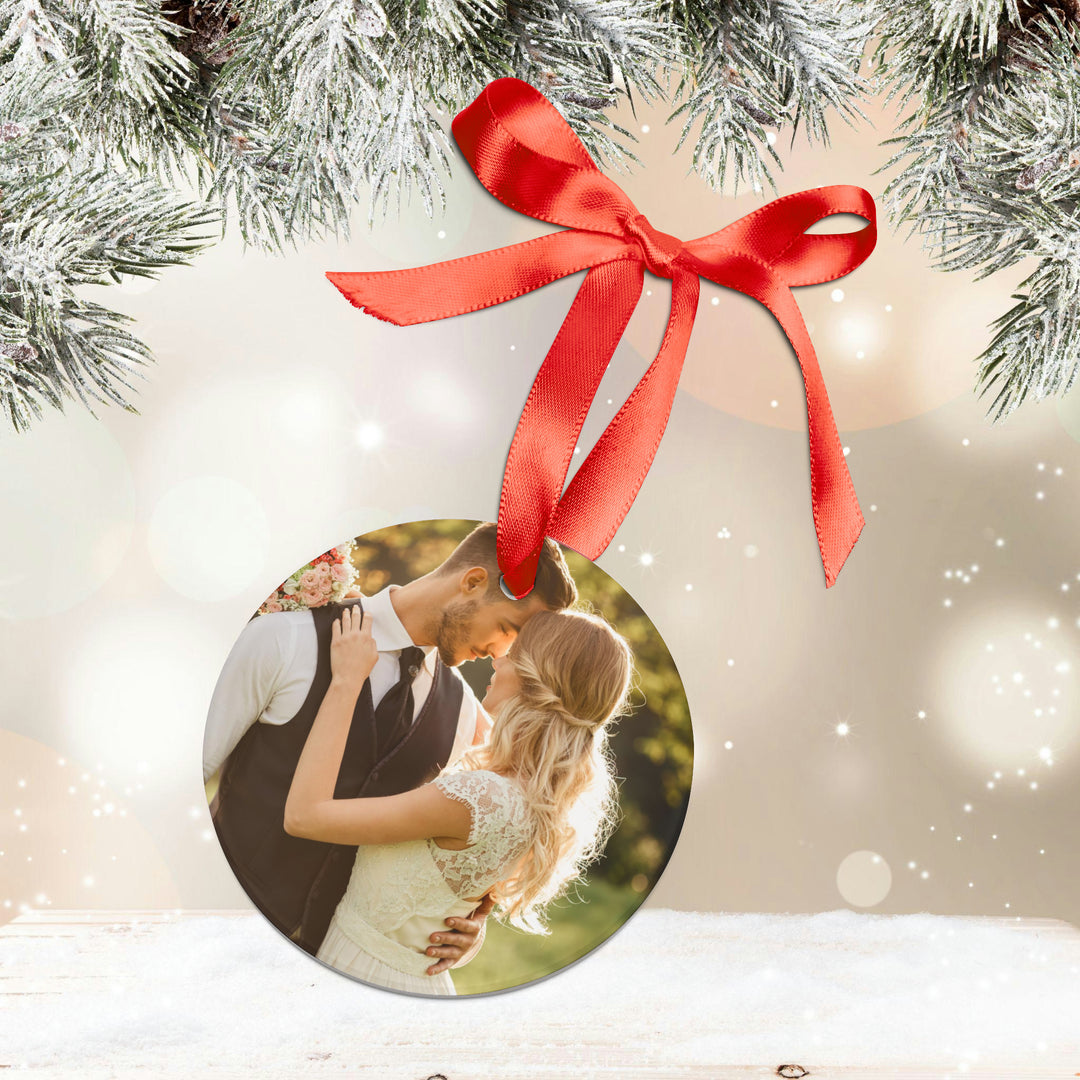 Wedding Ornament - Personalized Photo Christmas Ornament