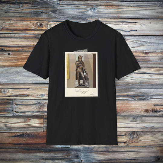 Funny Relax Guy Trump Statue Unisex Softstyle T-Shirt