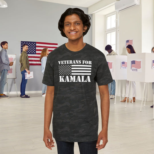 Veterans for Kamala Camouflage T-Shirt