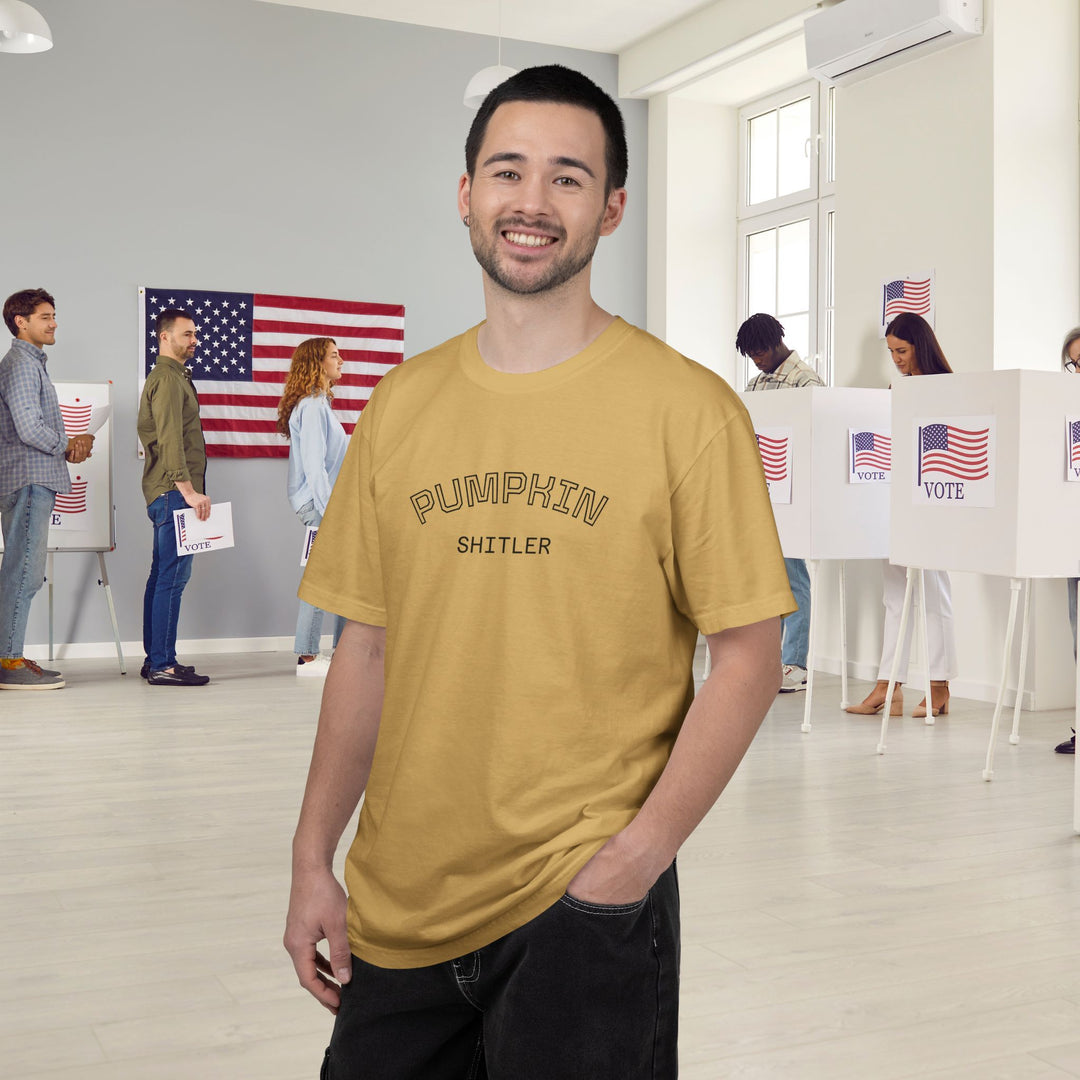Pumpkin Shitler T-Shirt | Anti-Trump Anti-MAGA 2026 Election Blue Wave Tee Shirt