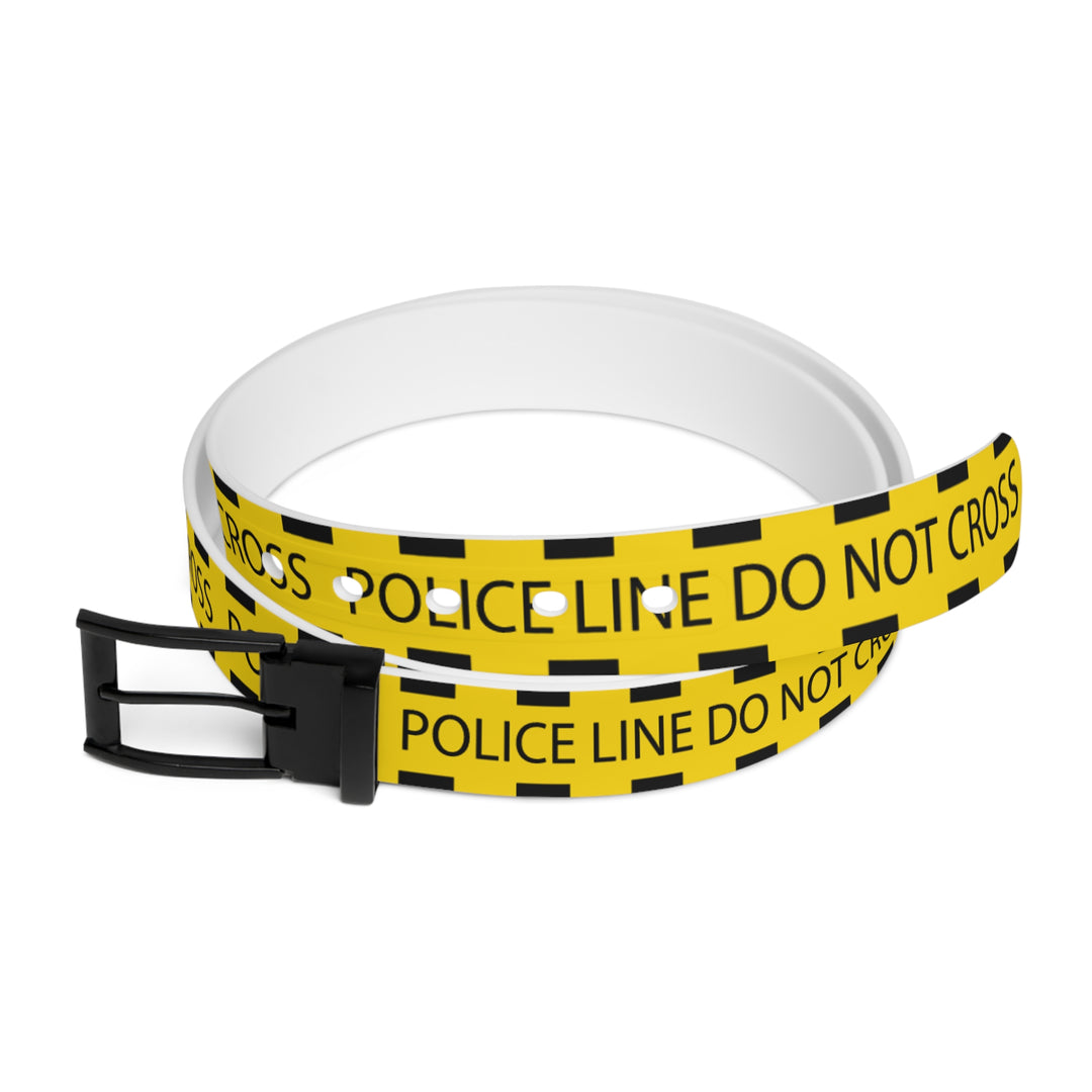 Caution Tape Belt - Yellow and Black Police Line Do Not Cross