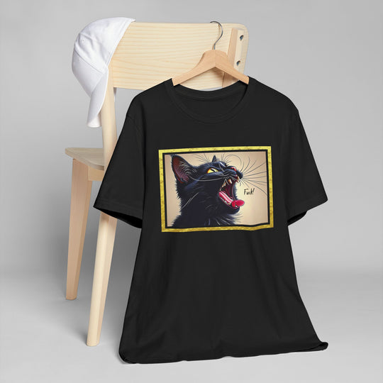 Yelling Black Cat T-Shirt