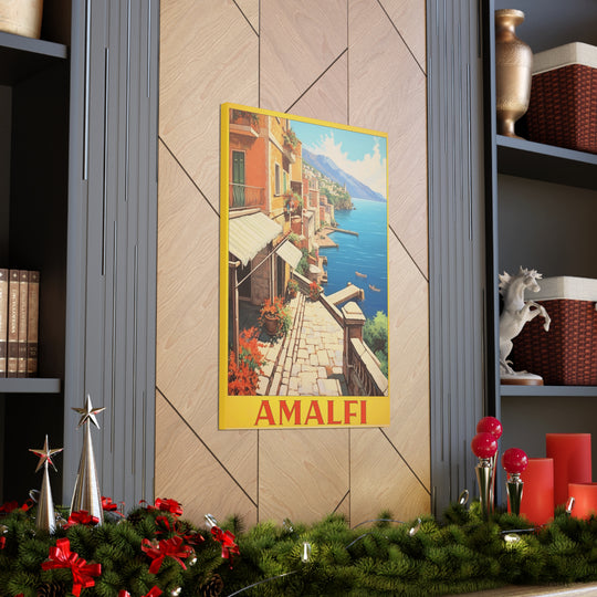 Amalfi Travel Poster (v2) - Large 36" x 24" Canvas Wrap