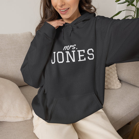 Wedding Hoodie | Personalized Name Script &amp; Text for Bride and Bridesmaids