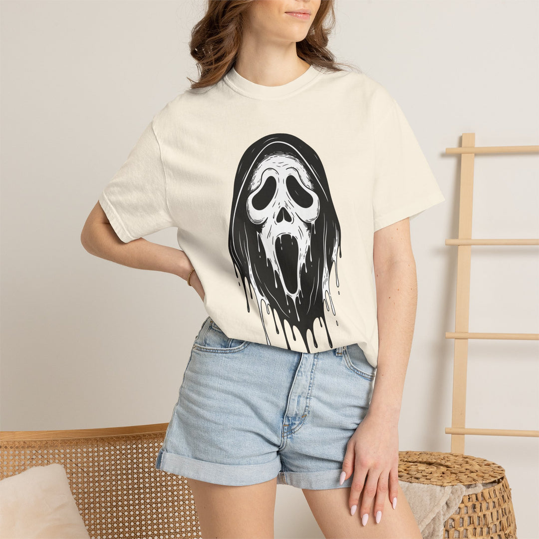 Scream Mask Face T-Shirt | Creepy Ghost Funny Spooky Halloween Season Shirt