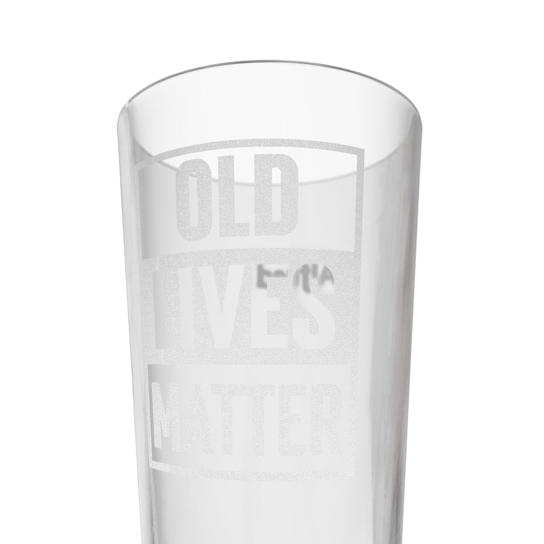 Personalized Old Lives Matter Pint Glass