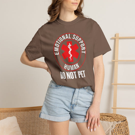 Emotional Support Human T-Shirt | Funny "Do Not Pet the Human" Shirt | Service Animal Humor