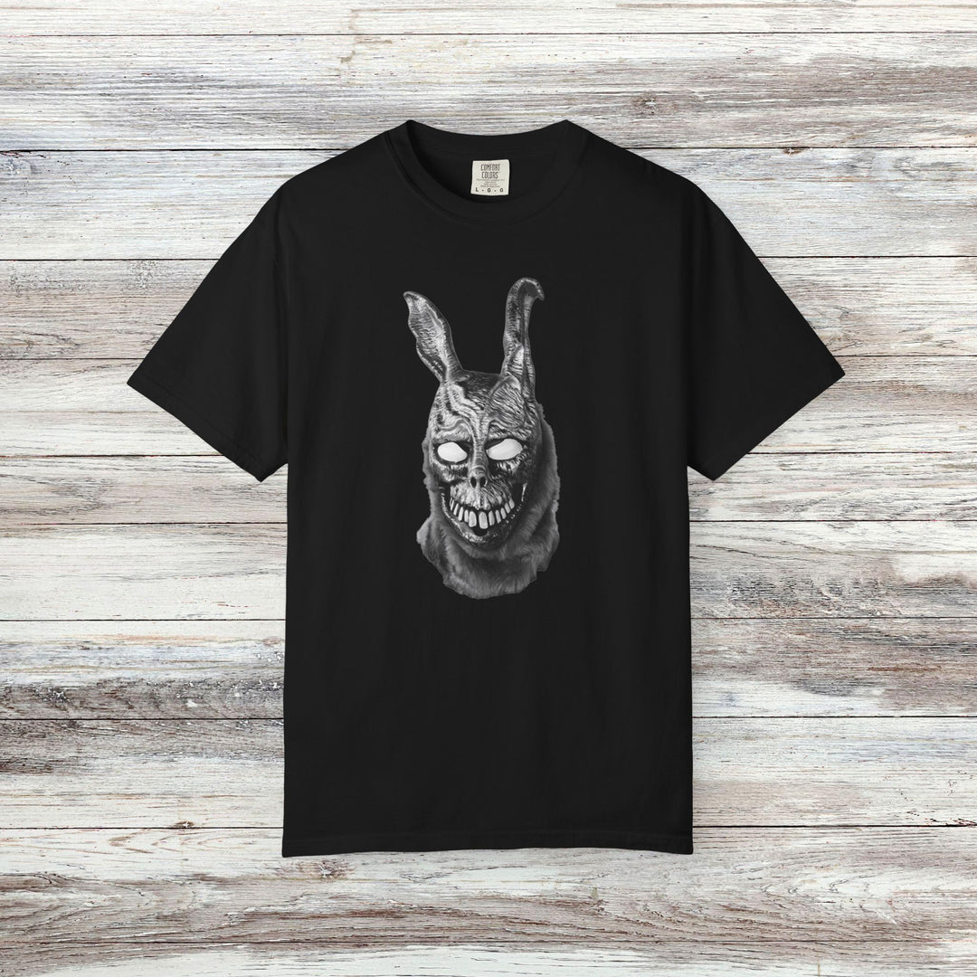 Mad World Donnie Darko Inspired Distorted Rabbit Skull T-Shirt | Dark Surreal Bunny Graphic