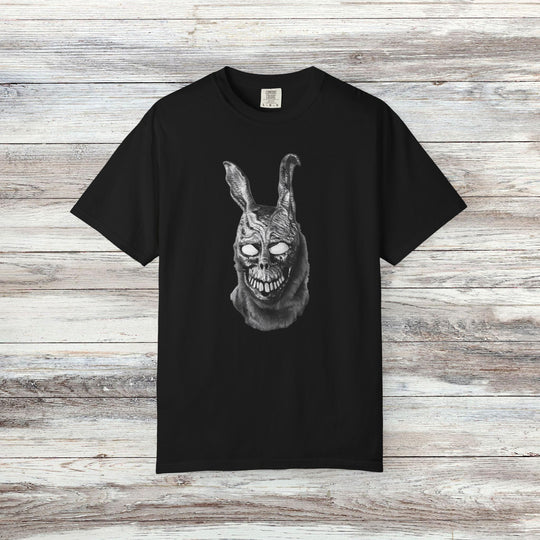 Mad World Donnie Darko Inspired Distorted Rabbit Skull T-Shirt | Dark Surreal Bunny Graphic