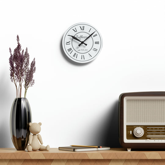 Custom Wall Clock - Personalized Wall Clock - White