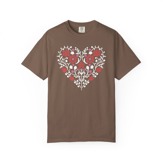 BOHO Floral Heart T-Shirt | Floral Fall Graphic Flowers and Hearts Tee