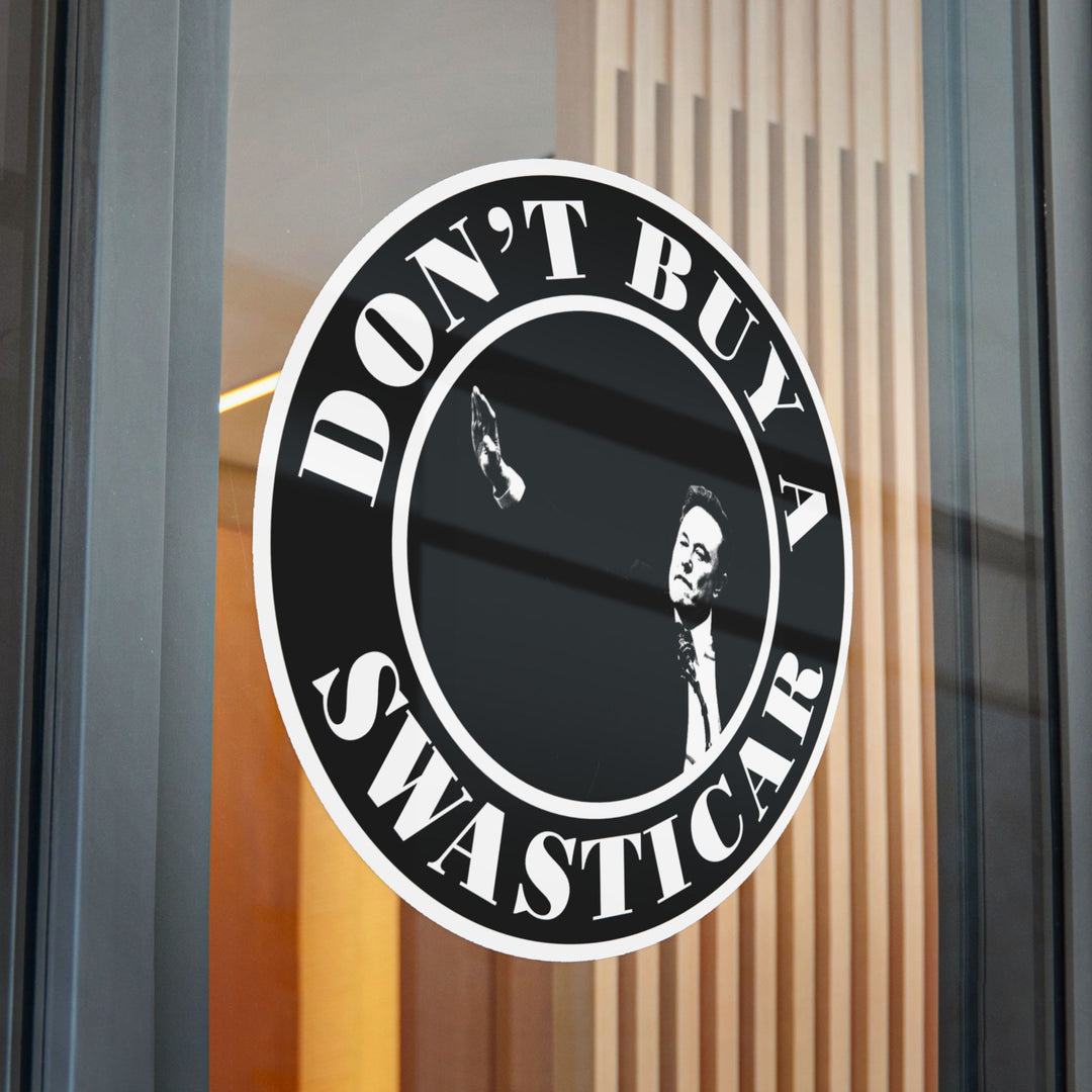 Don't Buy a Swasticar | Large Die-Cut Bumper & Laptop Sticker