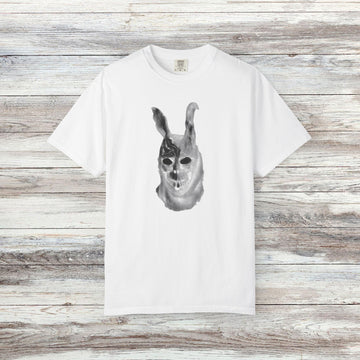 Mad World Donnie Darko Inspired Distorted Rabbit Skull T-Shirt | Dark Surreal Bunny Graphic
