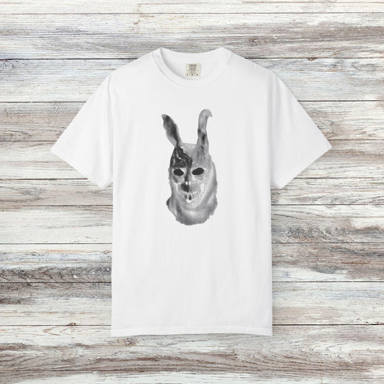 Mad World Donnie Darko Inspired Distorted Rabbit Skull T-Shirt | Dark Surreal Bunny Graphic