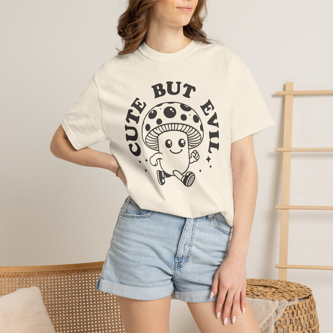 Cute But Evil Mushroom T-Shirt | Funny Spooky Halloween Season Shirt