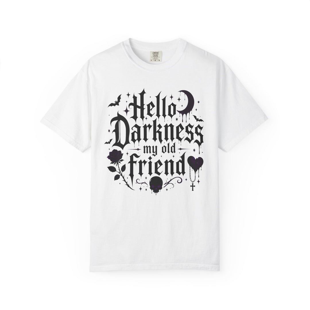 Hello Darkness My Old Friend Fall BOHO Halloween T-Shirt | Unisex Comfort Colors® Tee