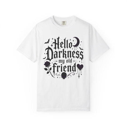 Hello Darkness My Old Friend Fall BOHO Halloween T-Shirt | Unisex Comfort Colors® Tee