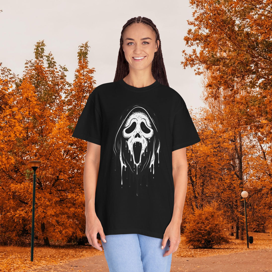 Scream Mask Face T-Shirt | Creepy Ghost Funny Spooky Halloween Season Shirt