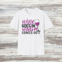 Wine Wisdom T-Shirt, Funny Wine Tee, Wine Enthusiast Shirt