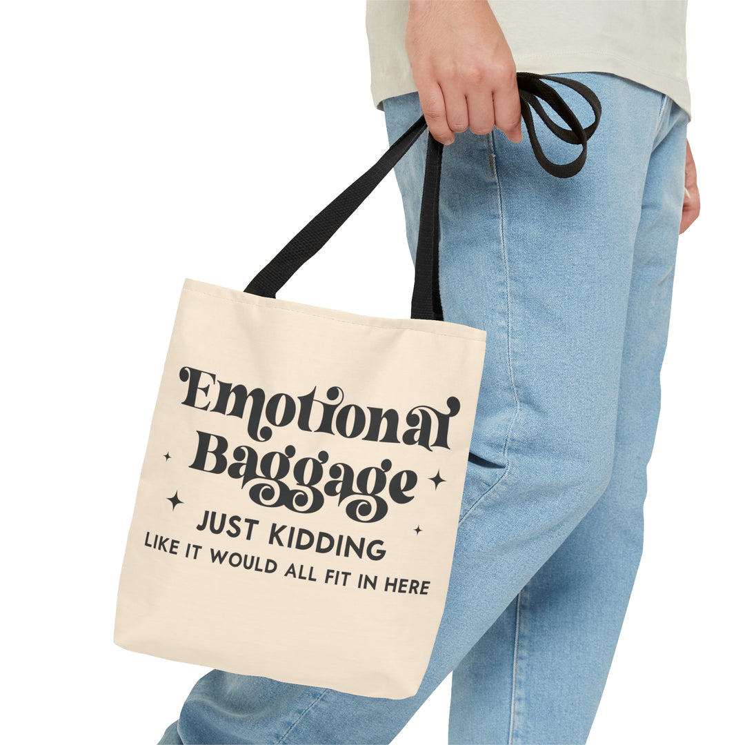 Tote Bag with "Emotional Baggage" Print