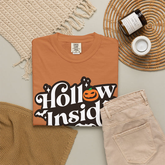 Hollow Inside Evil Pumpkin Halloween T-Shirt | Funny Spooky Halloween Season Shirt