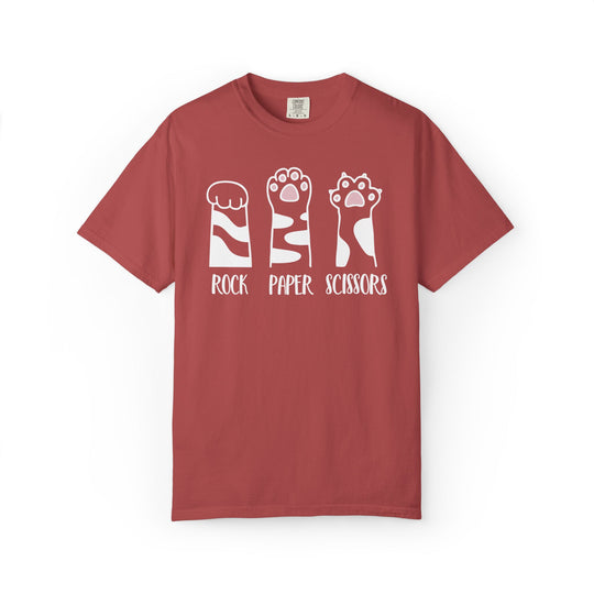 Rock Paper Scissors Cat T-Shirt | Funny Cat Lover Shirt with Cat Paws