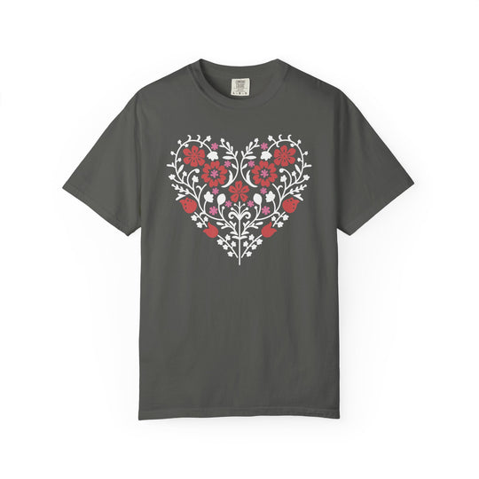 BOHO Floral Heart T-Shirt | Floral Fall Graphic Flowers and Hearts Tee