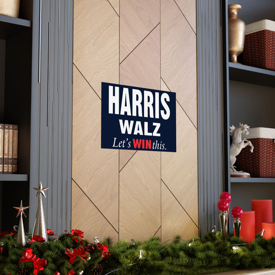 Harris Walz 2024 Campaign Poster - Matte Horizontal Election Print