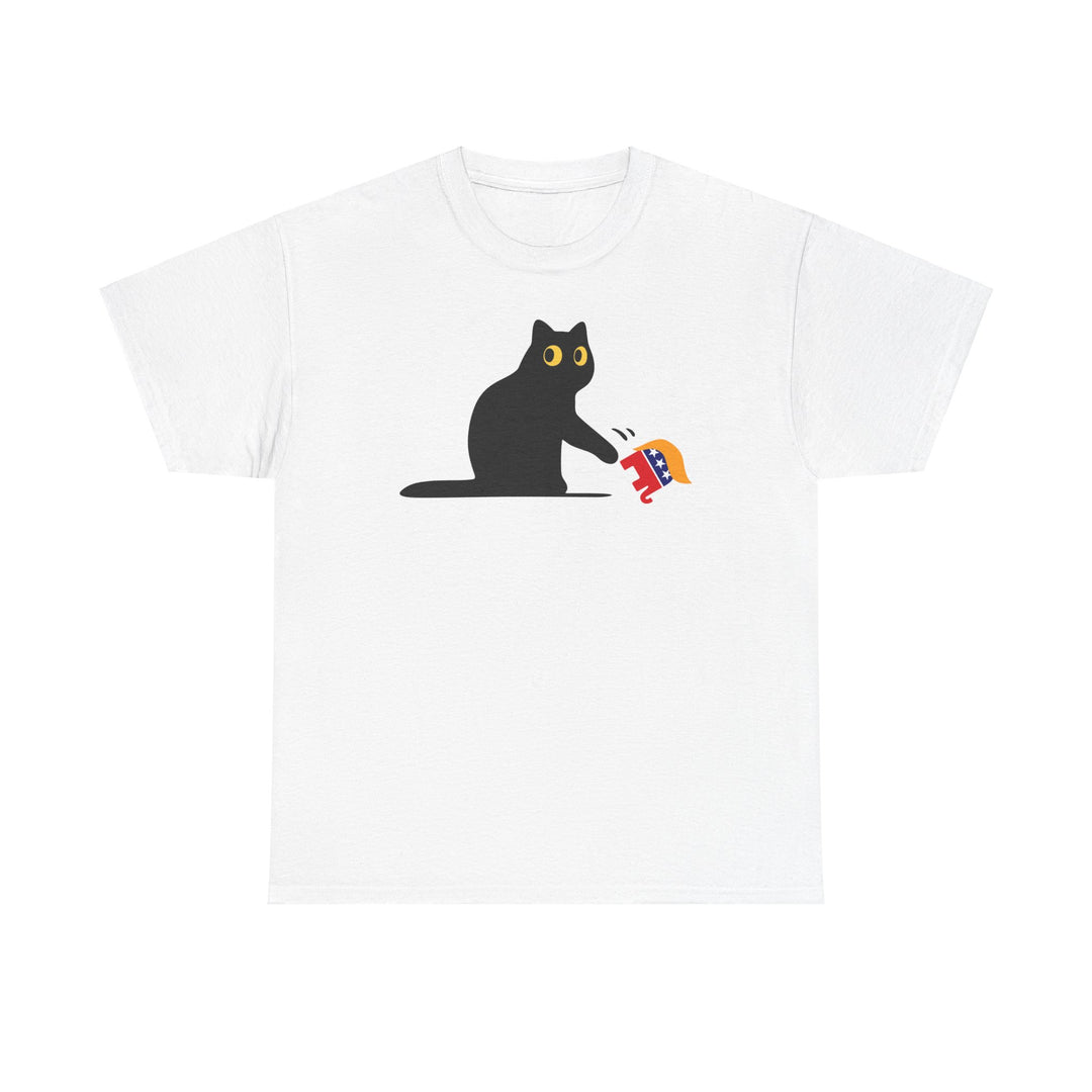 Kamala Harris 2024 Victory T-Shirt - Black Cat vs. GOP Elephant