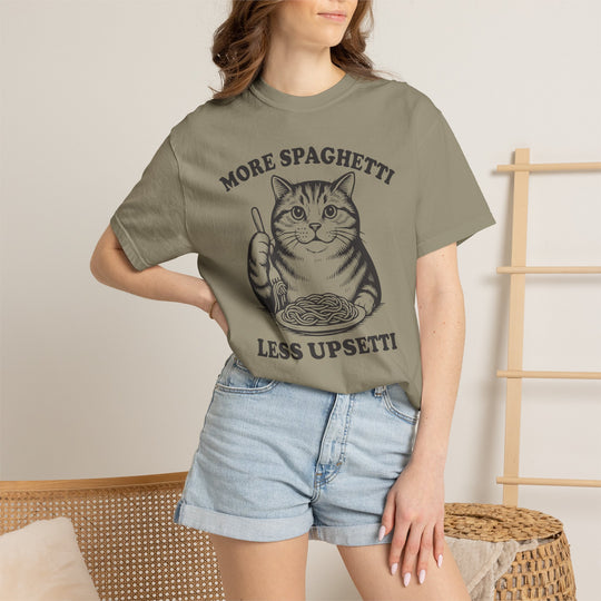 More Spaghetti Cat Lovers T-Shirt | Funny Italian Food Lovers Comfort Colors® Tee
