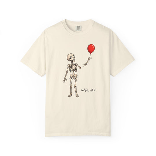 Funny Fall Skeleton and Balloon T-Shirt | Unisex Comfort Colors® Tee
